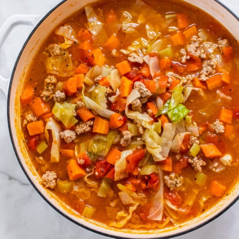 Healthy Cabbage Soup Low Calorie, Low Carb - Skinny Fitalicious®