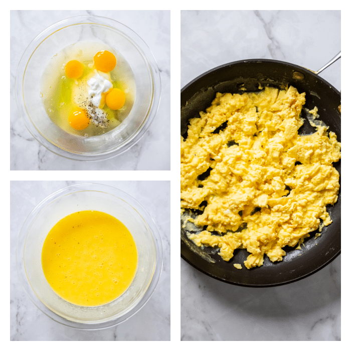 how to make scrambled eggs with yogurt