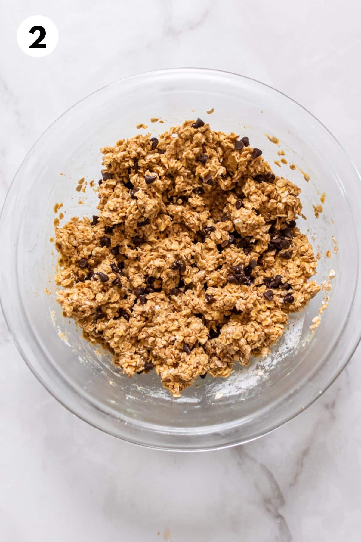 Healthy granola bar mixture in a bowl.