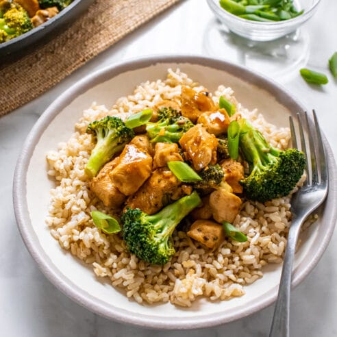 Healthy Ginger Chicken Broccoli {low Cal, Gf} - Skinny Fitalicious®