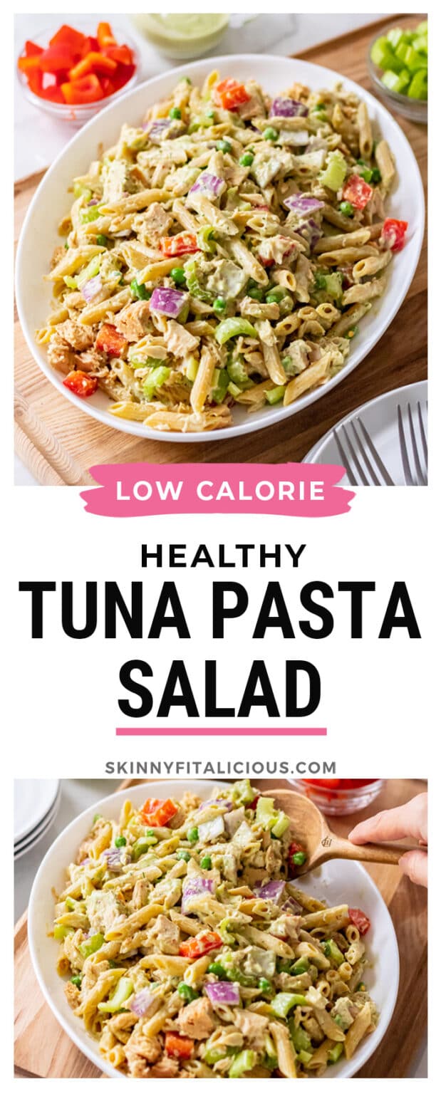Low Calorie Tuna Pasta Salad {GF, Low Calorie} Skinny Fitalicious®
