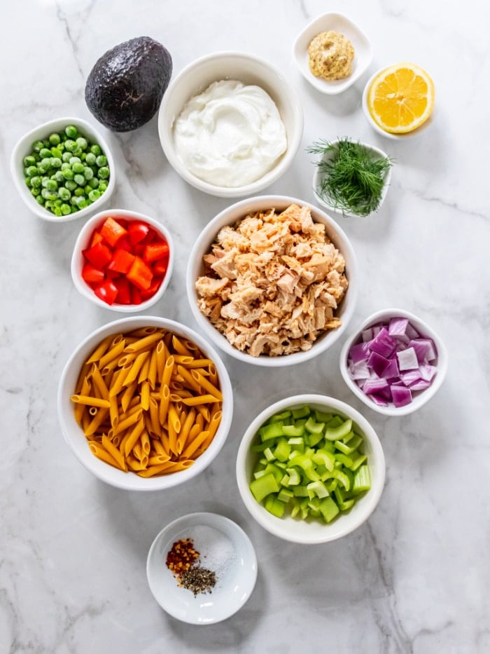 ingredients for healthy low calorie tuna salad
