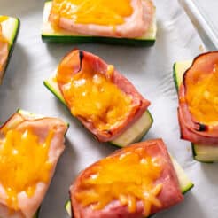 This Healthy Ham Turkey Zucchini Boats recipe is an easy 3-ingredient meal that's quick to make, filling and delicious!