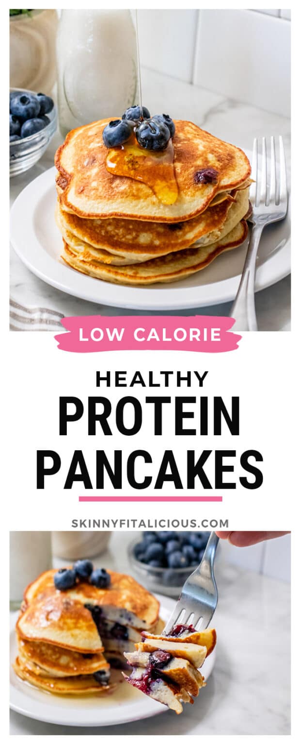 Low Calorie Protein Pancakes {Low Carb, GF} Skinny Fitalicious®