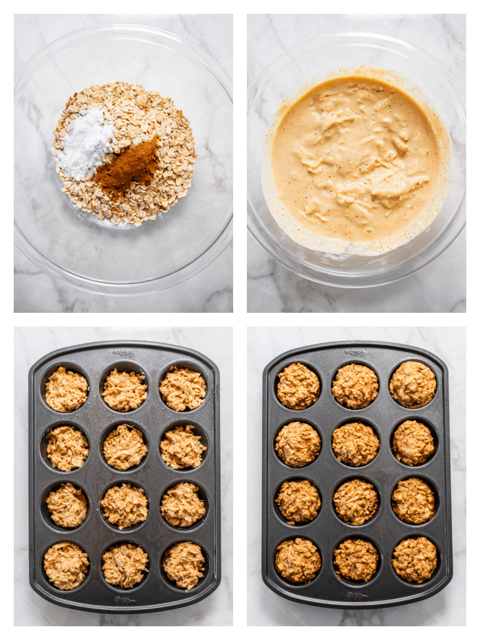 steps to make healthy apple muffins with Greek Yogurt 
