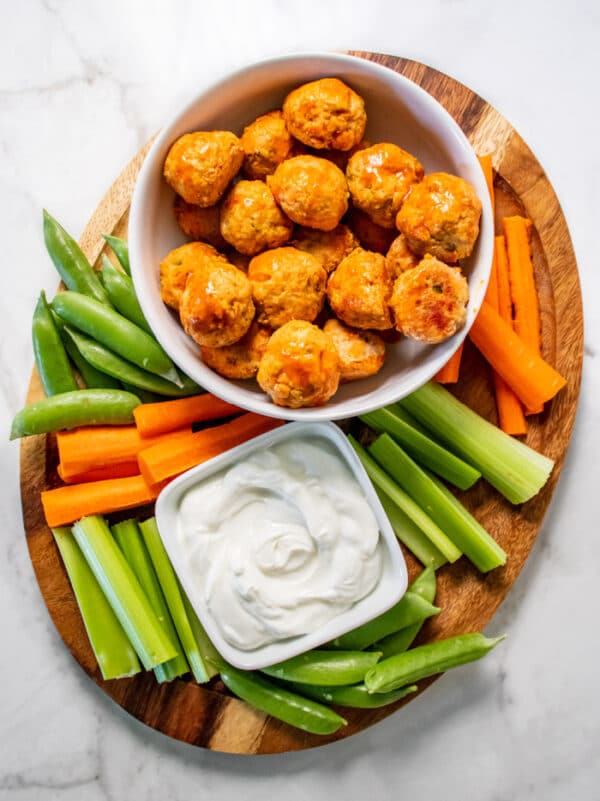 Healthy Buffalo Chicken Meatballs {Low Calorie, GF} Skinny Fitalicious®