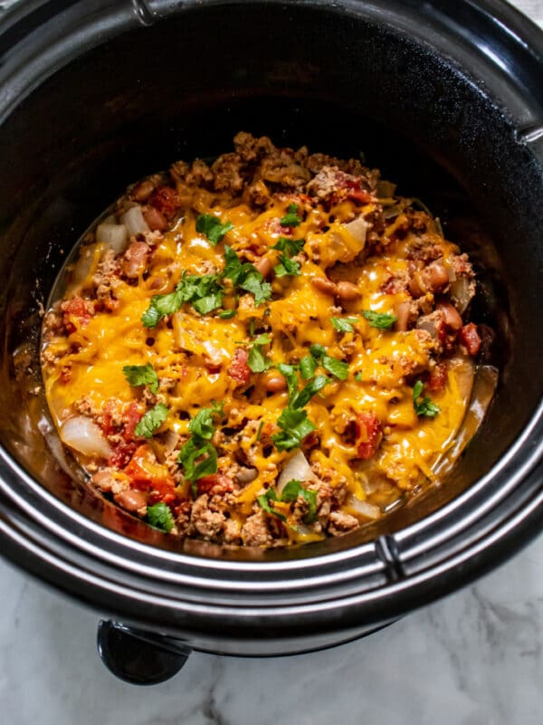 Healthy Crockpot Chili Cheese Dip {GF, Low Cal} Skinny Fitalicious®