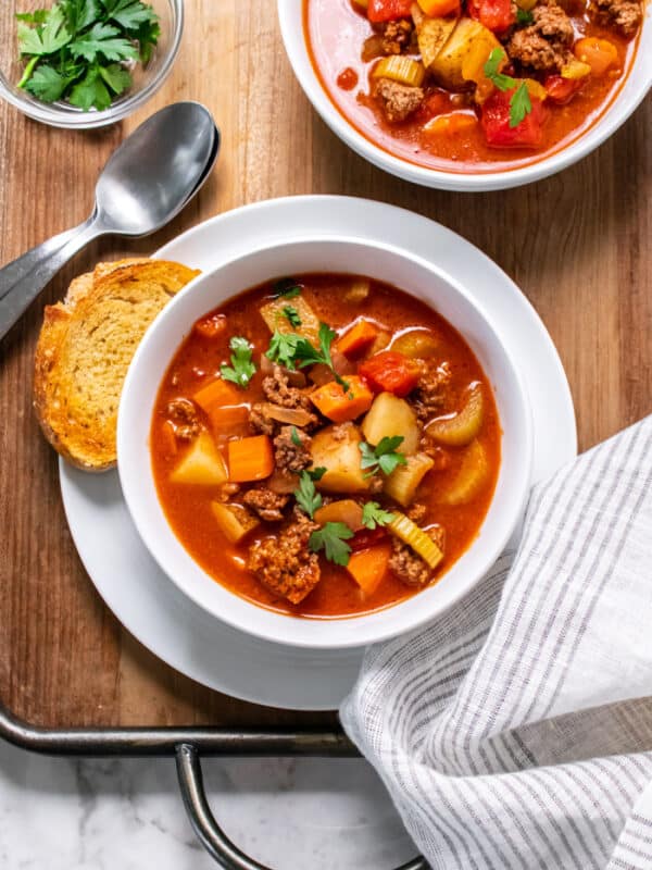 Healthy Beef Vegetable Soup - Skinny Fitalicious®