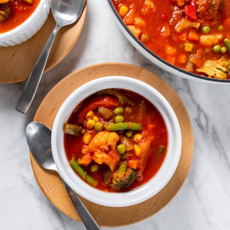 Healthy Frozen Vegetable Soup Skinny Fitalicious®
