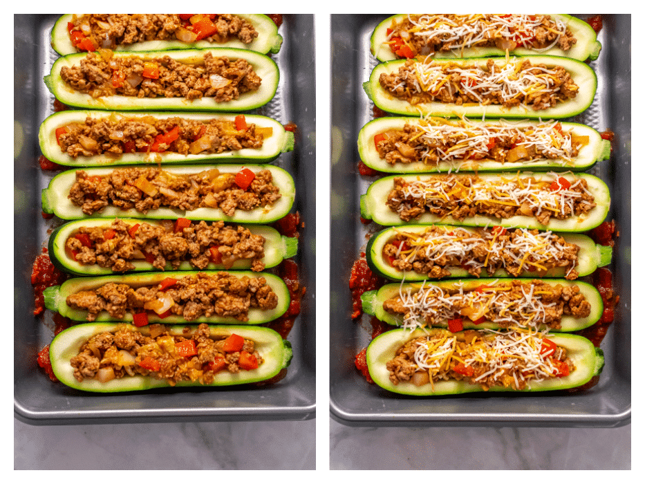 Healthy Zucchini Taco Boats {Low Calorie} Skinny Fitalicious®