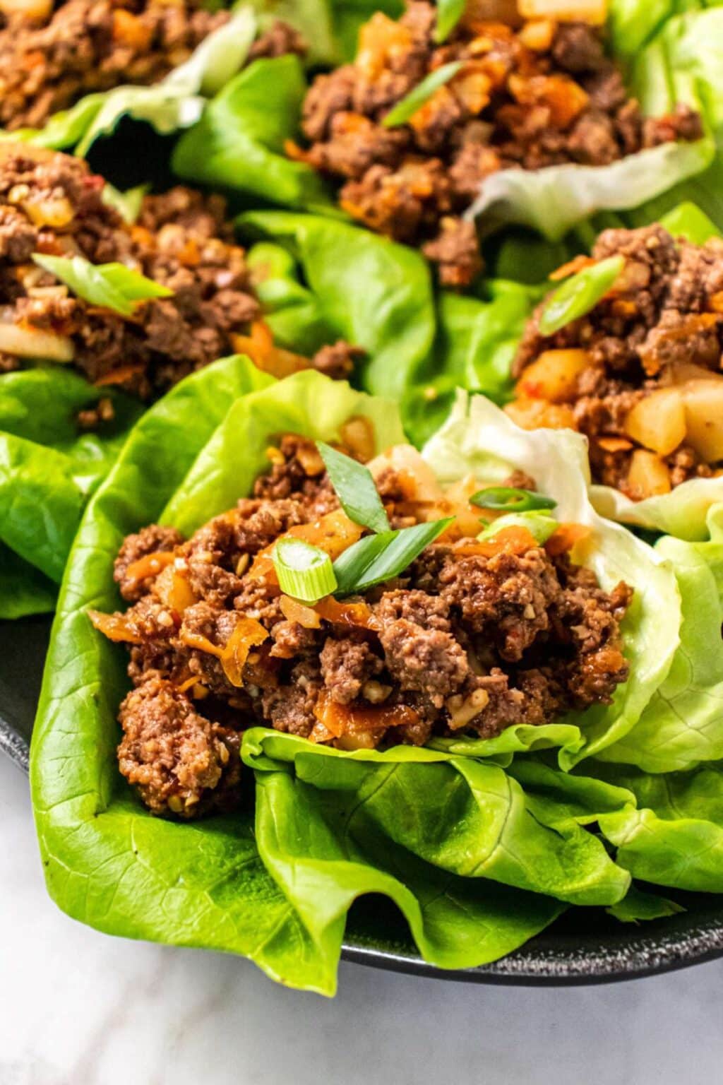 Healthy Ground Beef Lettuce Wraps {Low Cal} Skinny Fitalicious®