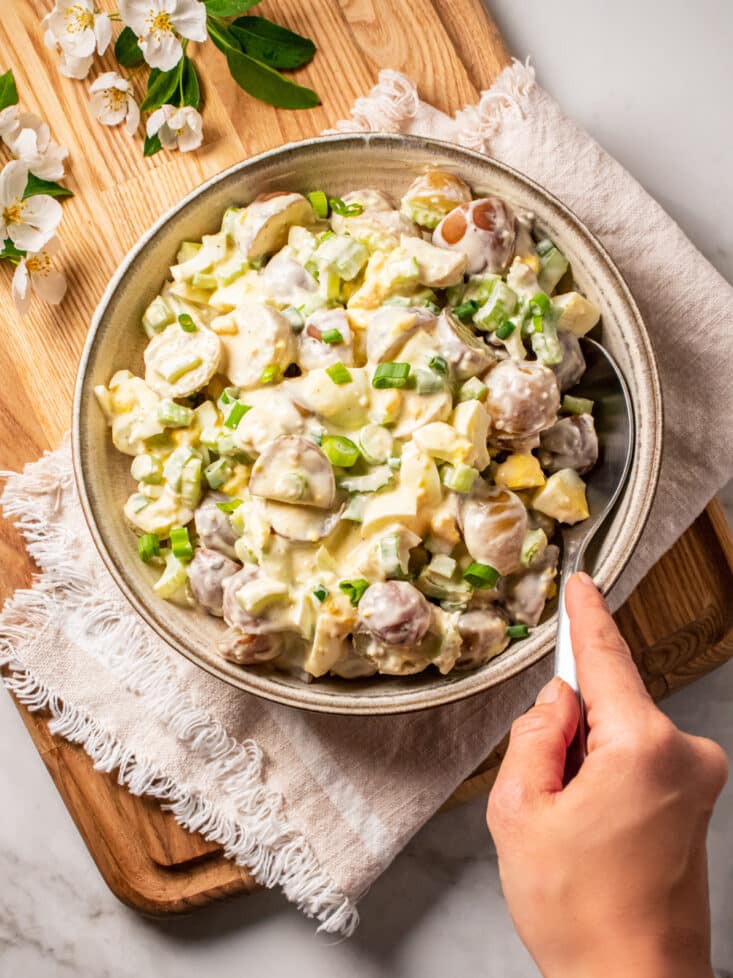 Low Calorie Potato Salad - Skinny Fitalicious®