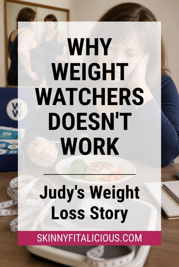 featured image of representing why weight watchers doesn't work with a background of woman