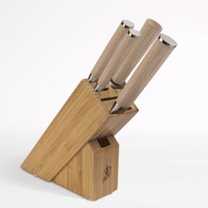blonde knife set five piece.