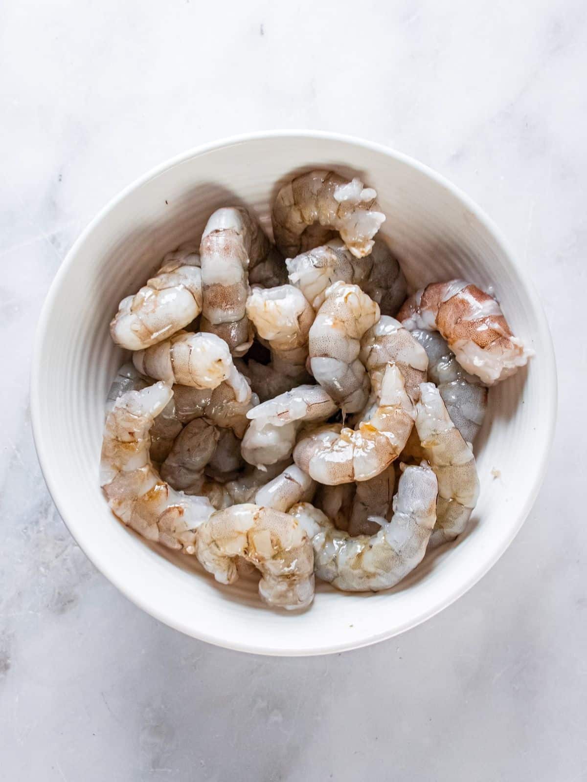 Shrimp in a bowl.