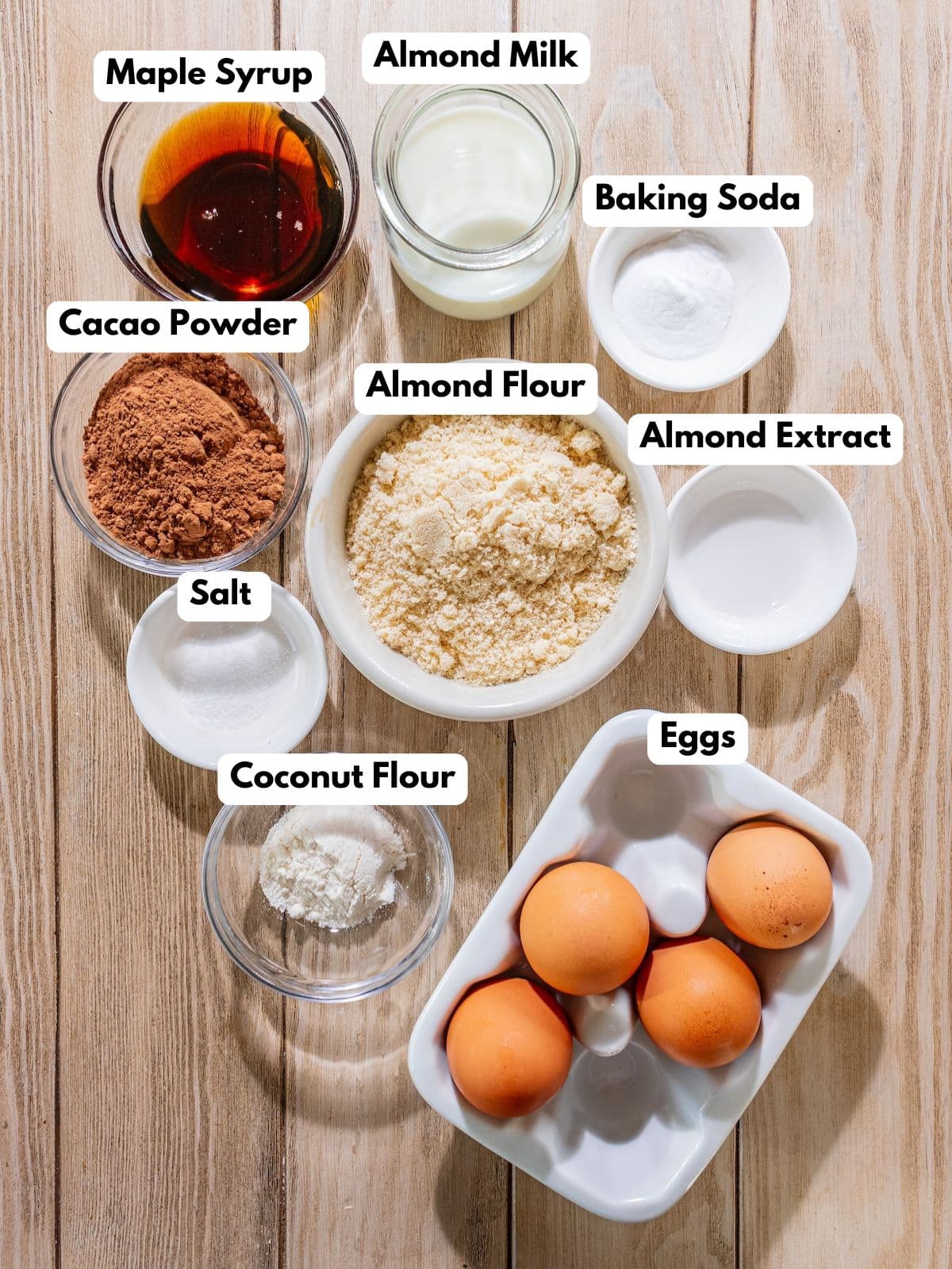 Ingredients to make these waffles on a table.
