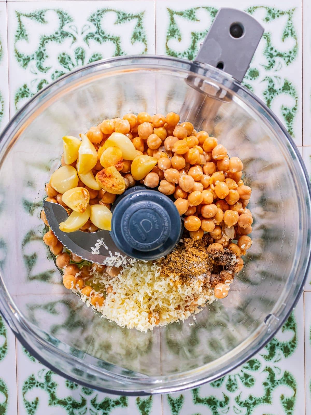 All ingredients in a blender.