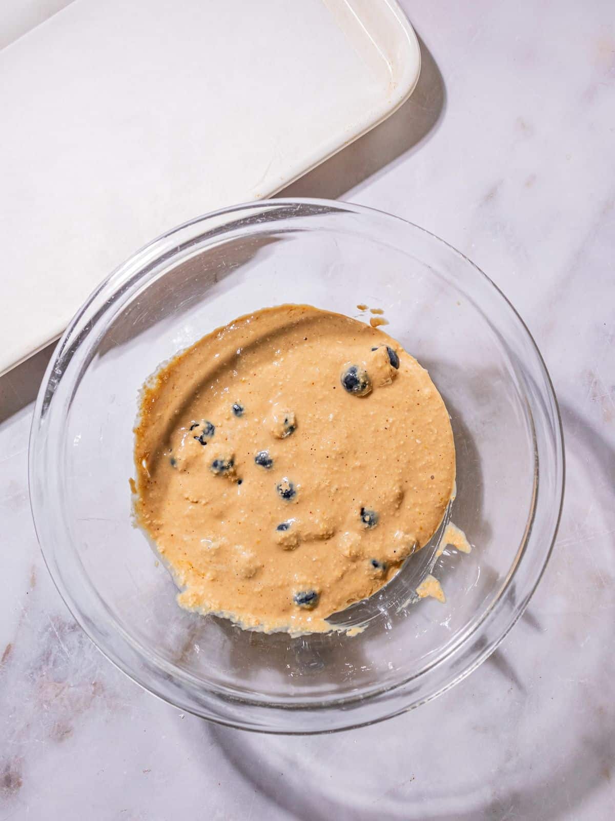 The cookie batter in a bowl.