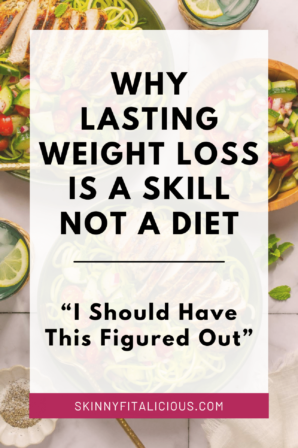 picture that says why lasting weight loss is a skill not a diet "I should have this figured out."