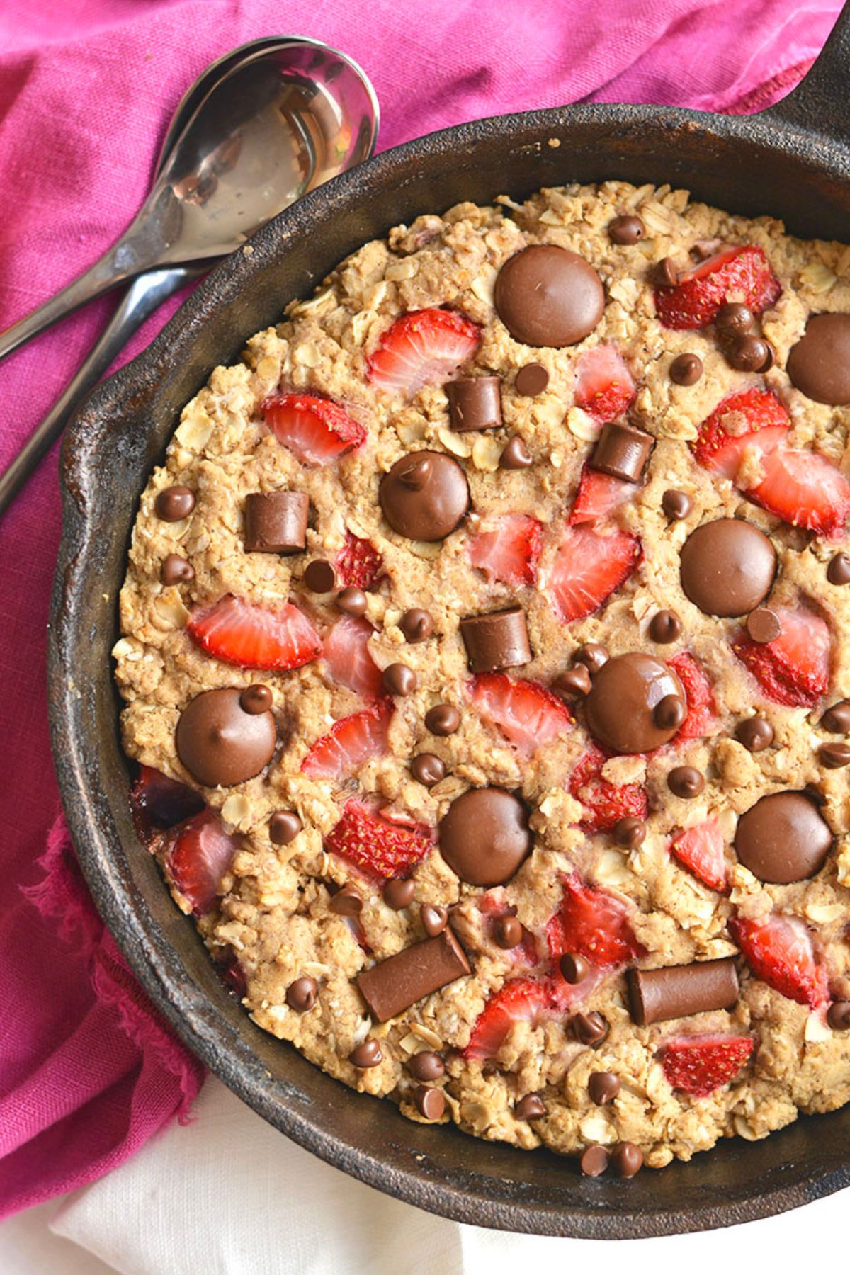 A cookie in a skillet.