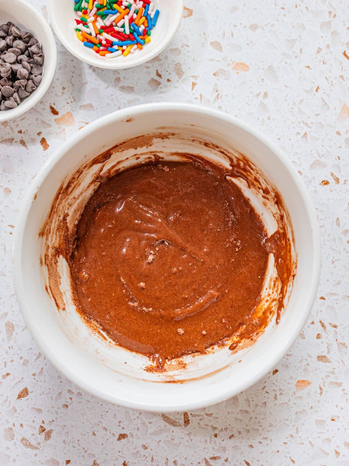 All the ingredients mixed in a bowl.
