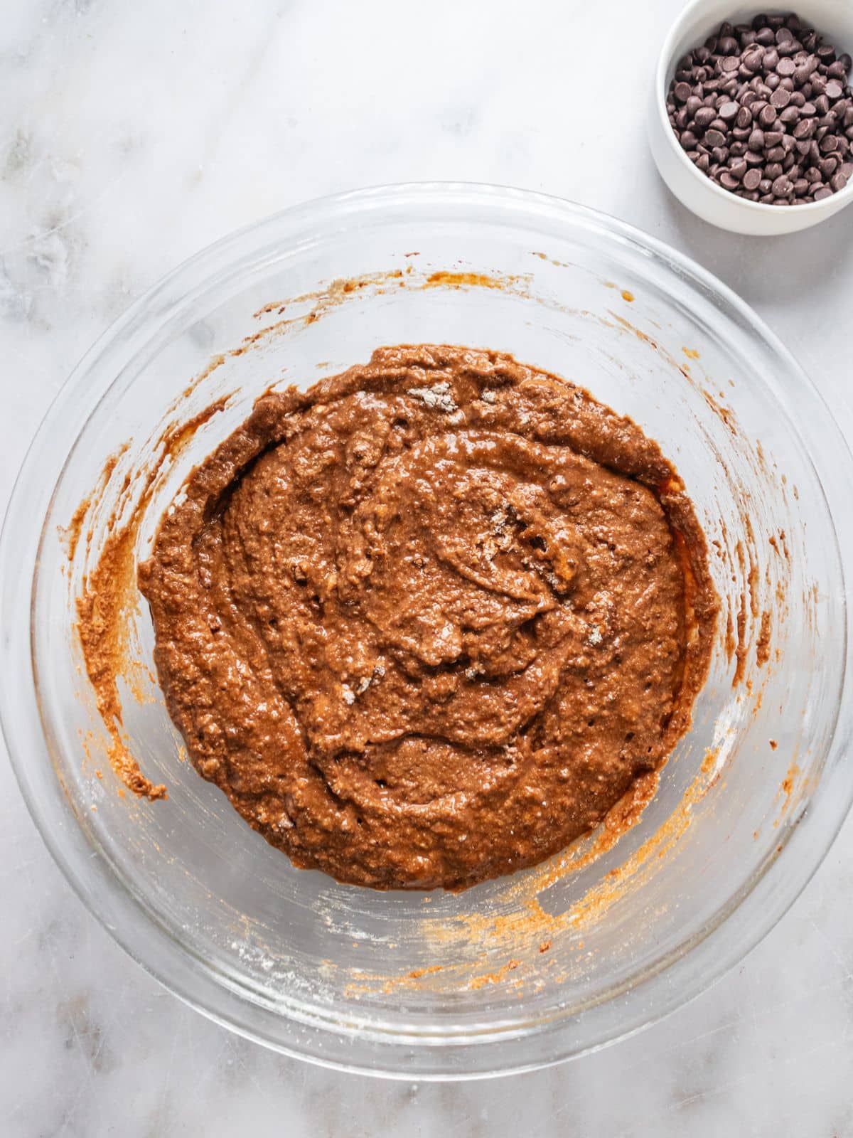 Flour added to the batter.