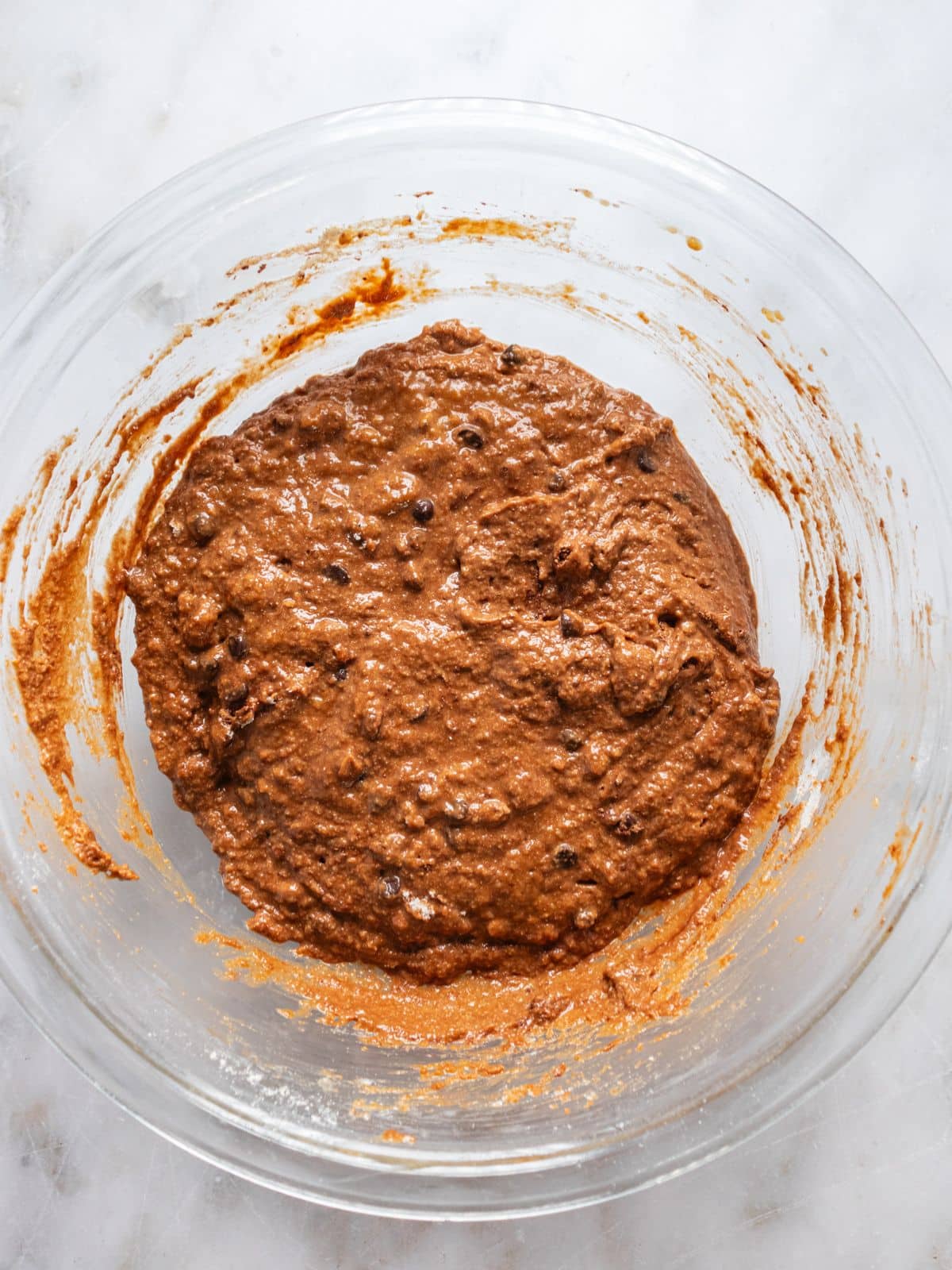 Mini chocolate chips added to the mixture.