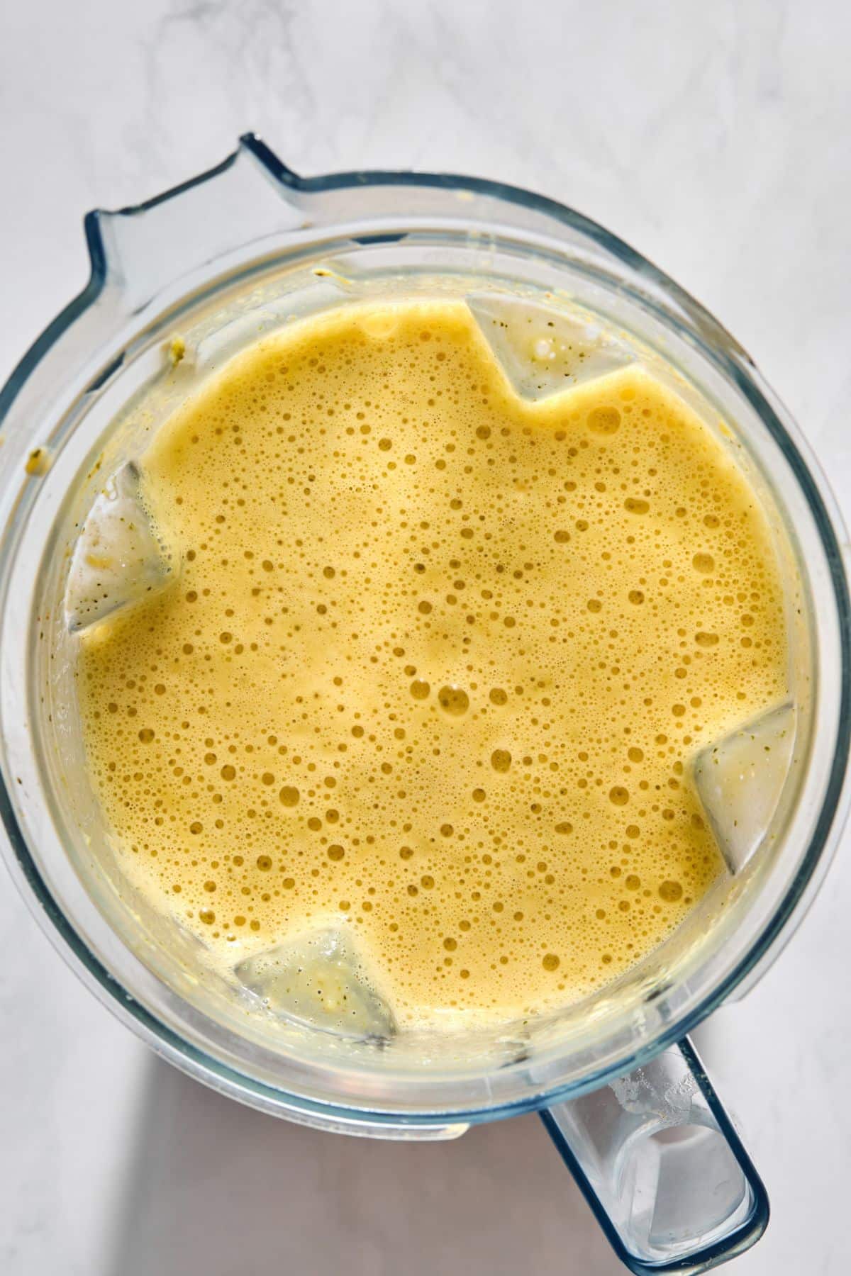 All of the soup blended.