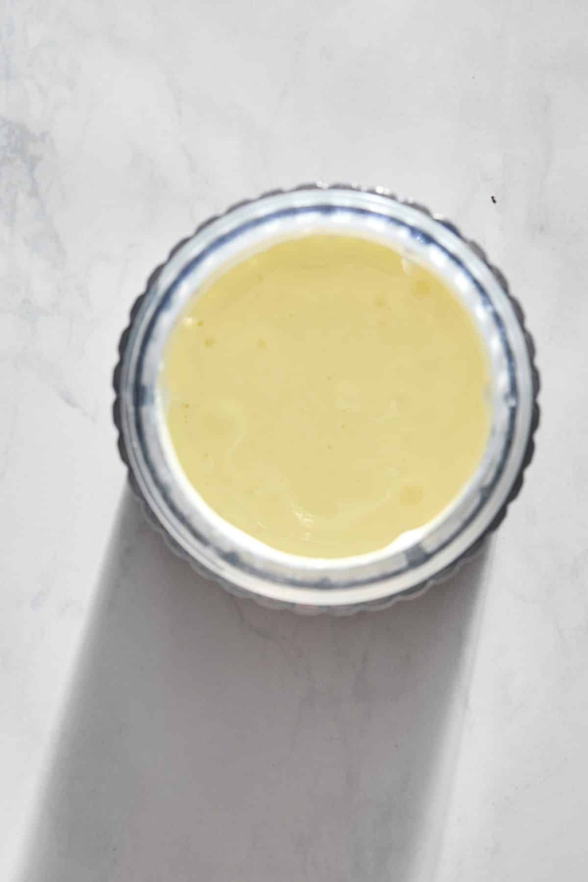 Blended cottage cheese in the blender.